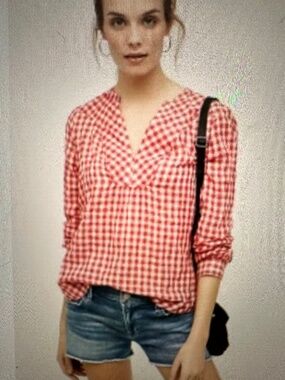 Holding Horses Red Gingham Blouse